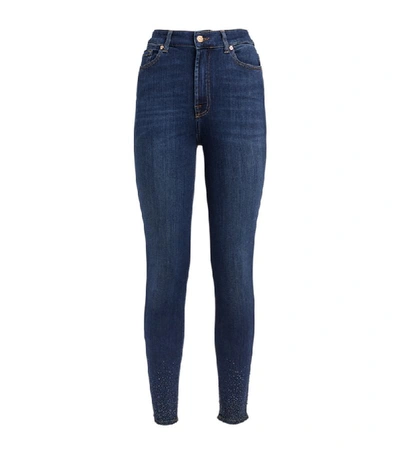 Shop 7 For All Mankind Embellished Aubrey Slim Illusion Luxe Jeans