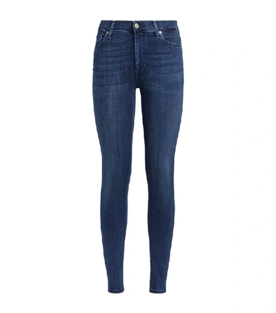 Shop 7 For All Mankind Skinny Slim Illusion Luxe Jeans In Blue