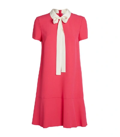 Shop Red Valentino Bow Collar Mini Dress