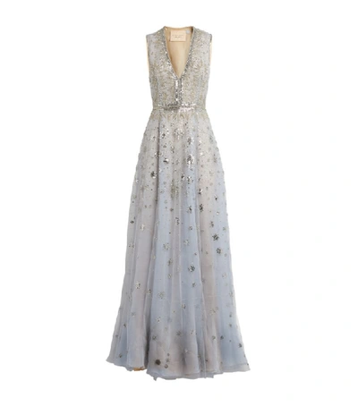 Shop Cucculelli Shaheen Constellation Tulle Gown