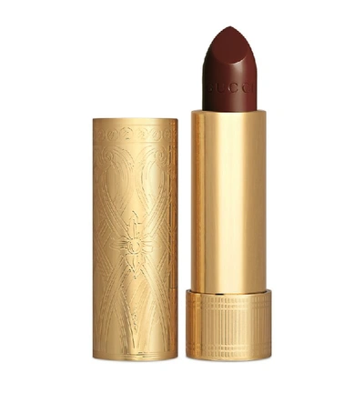 Shop Gucci Rouge À Lèvres Satin Lipstick In Brown