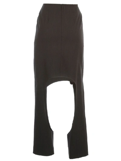 Shop Comme Des Garçons Women's Black Wool Skirt