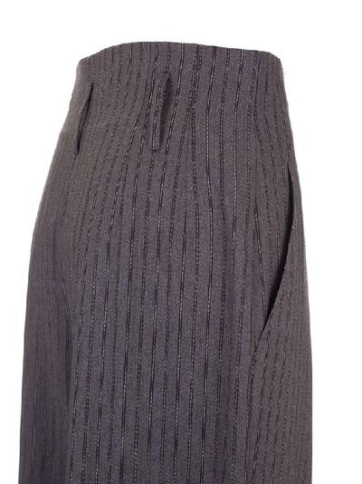 Shop Ferragamo Salvatore  Women's Grey Wool Pants