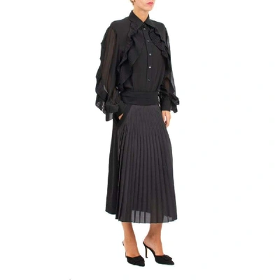 Shop Givenchy Women's Black Silk Skirt