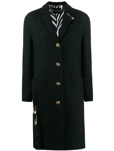 Shop Versace Women's Black Wool Coat