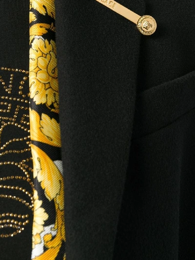 Shop Versace Women's Black Wool Coat