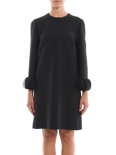 Shop Valentino Women's Black Wool Dress