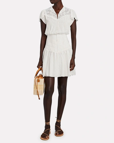 Shop Jonathan Simkhai Everly Lace Mini Dress In White