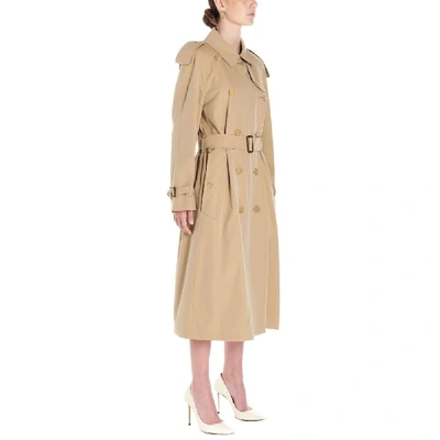 Shop Burberry Women's Beige Cotton Trench Coat