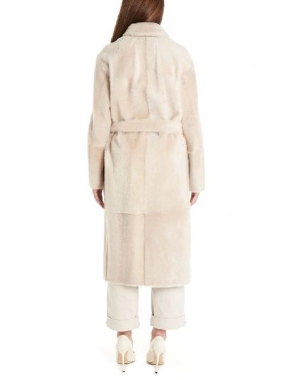 Shop Brunello Cucinelli Women's White Leather Coat