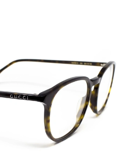 Shop Gucci Men's Brown Acetate Glasses