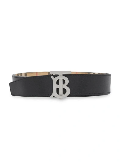 Shop Burberry Men's Beige Polyurethane Belt