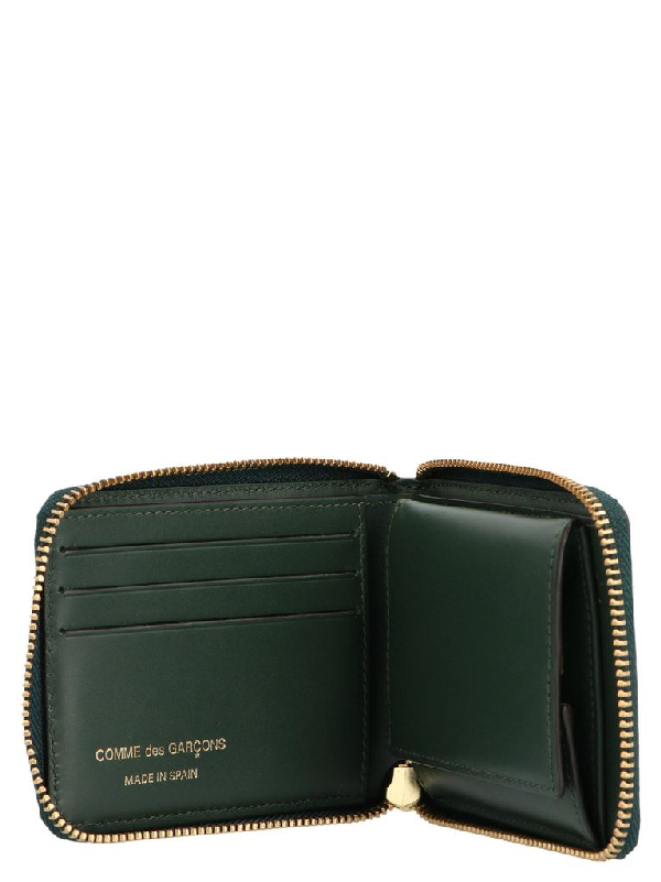 Comme Des GarÇons Men's Green Leather Card Holder | ModeSens