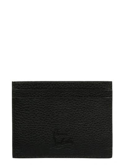 Shop Christian Louboutin Men's Black Leather Card Holder