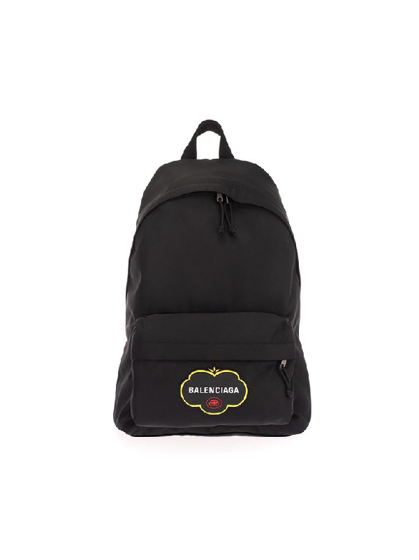 black fabric backpack
