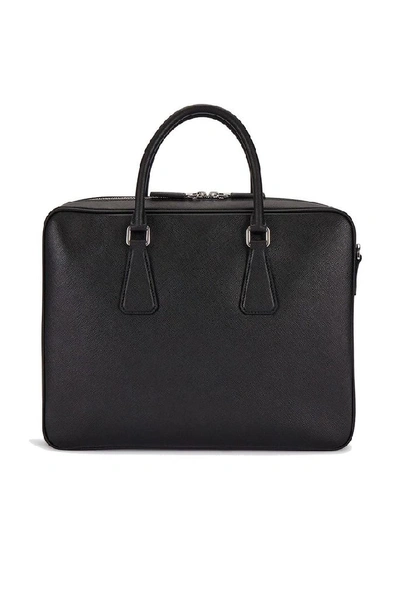 Shop Prada Men's Black Leather Briefcase