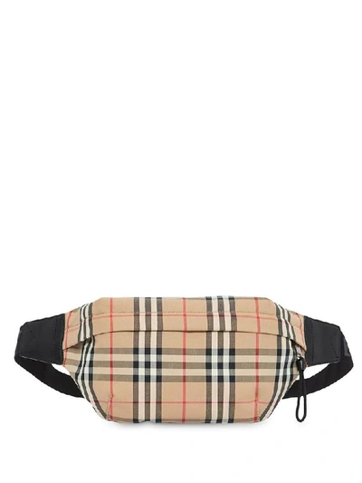 Shop Burberry Men's Beige Cotton Belt Bag