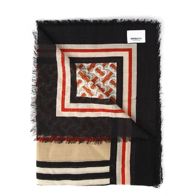 Shop Burberry Women's Multicolor Wool Foulard