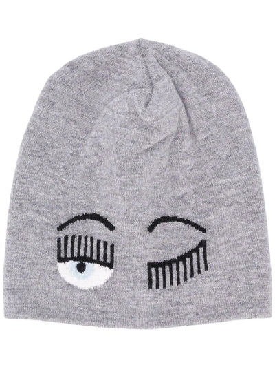 Shop Chiara Ferragni Women's Grey Wool Hat