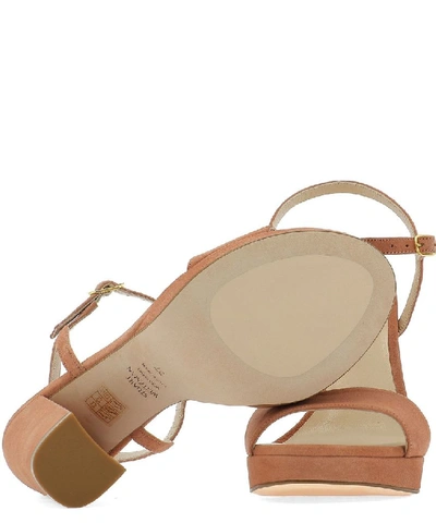 Shop Stuart Weitzman Women's Brown Leather Sandals