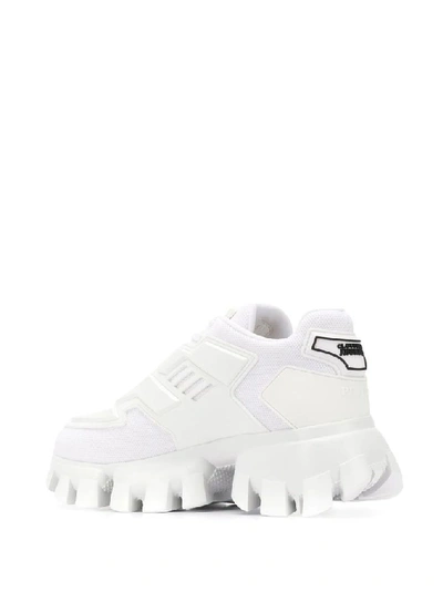 Shop Prada Women's White Leather Sneakers