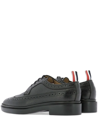 Shop Thom Browne Women's Black Leather Lace-up Shoes