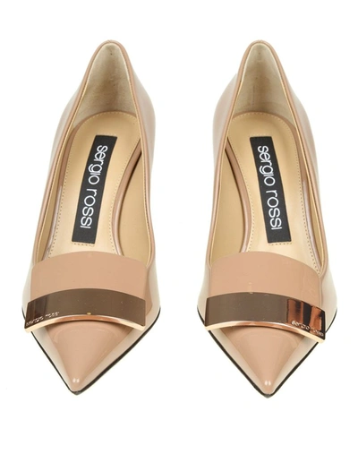 Shop Sergio Rossi Women's Pink Leather Pumps