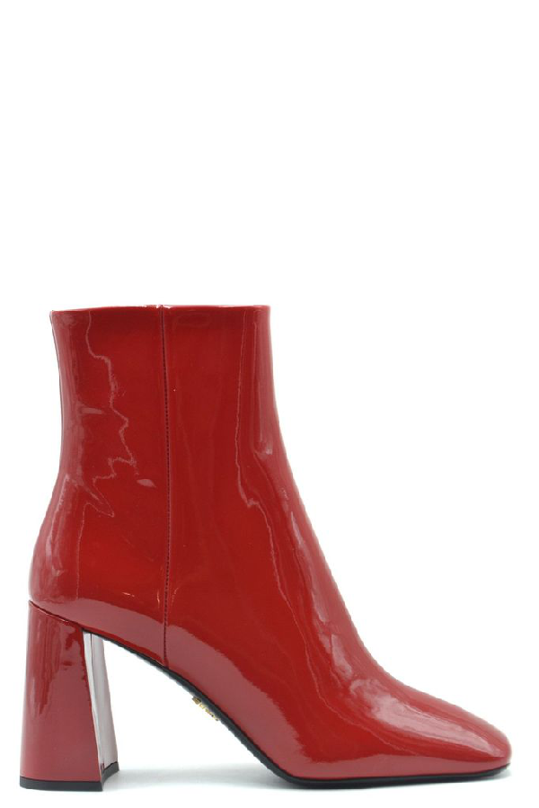 red leather boots
