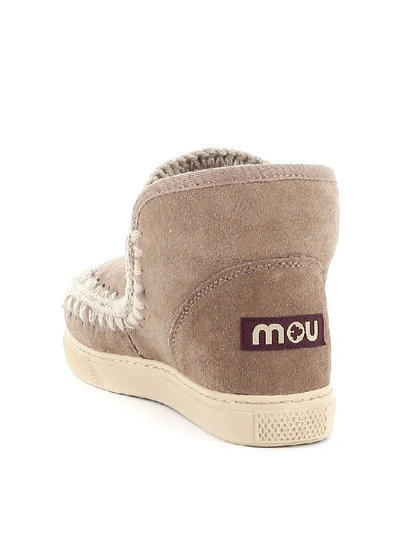 Shop Mou Women's Beige Wool Ankle Boots