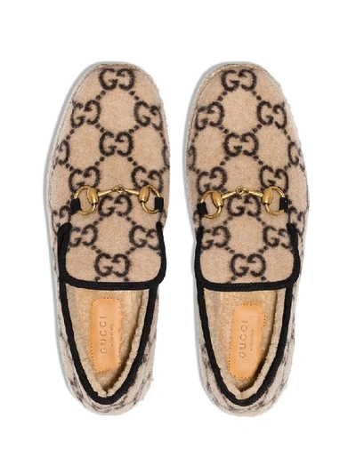 Shop Gucci Women's Brown Wool Loafers