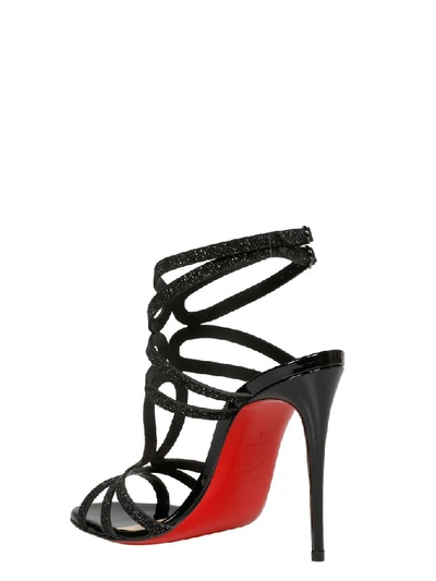 Shop Christian Louboutin Women's Black Leather Sandals