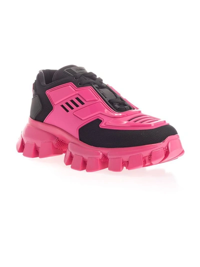 Shop Prada Women's Fuchsia Polyamide Sneakers