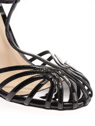 Shop Alevì Women's Black Leather Sandals