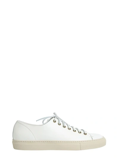 Shop Buttero Men's White Leather Sneakers