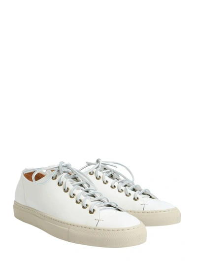 Shop Buttero Men's White Leather Sneakers