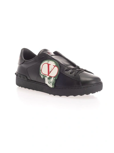 Shop Valentino Garavani Men's Black Leather Sneakers
