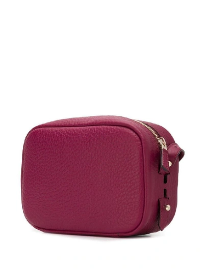 Shop Hogan Women's Purple Leather Shoulder Bag