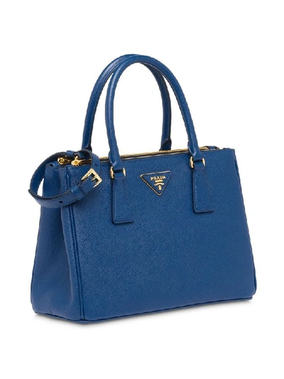 Shop Prada Women's Blue Leather Handbag