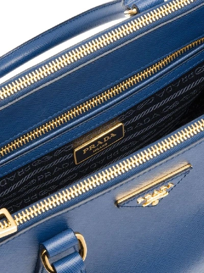 Shop Prada Women's Blue Leather Handbag