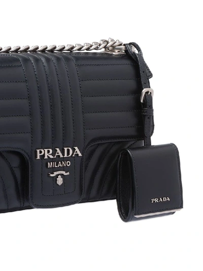 Shop Prada Women's Black Leather Shoulder Bag