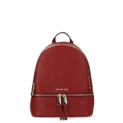 Shop Michael Kors Women's Burgundy Leather Backpack