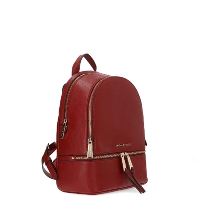 Shop Michael Kors Women's Burgundy Leather Backpack