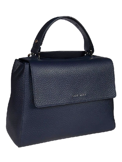 Shop Orciani Women's Blue Leather Handbag