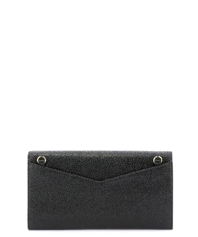 Shop Thom Browne Women's Black Leather Pouch