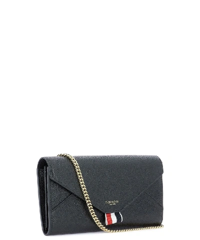Shop Thom Browne Women's Black Leather Pouch