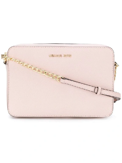 Shop Michael Michael Kors Michael Kors Women's Pink Leather Shoulder Bag