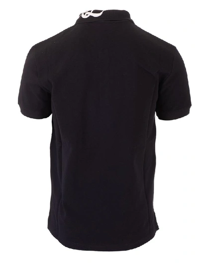 Shop Alexander Mcqueen Men's Black Cotton Polo Shirt