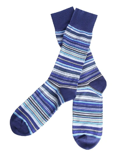 Shop Paul Smith Men's Blue Cotton Socks