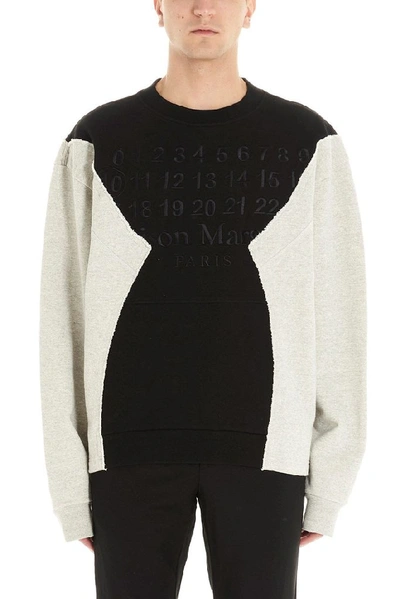 Shop Maison Margiela Men's Black Cotton Sweatshirt