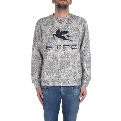 Shop Etro Men's Grey Cotton Sweatshirt